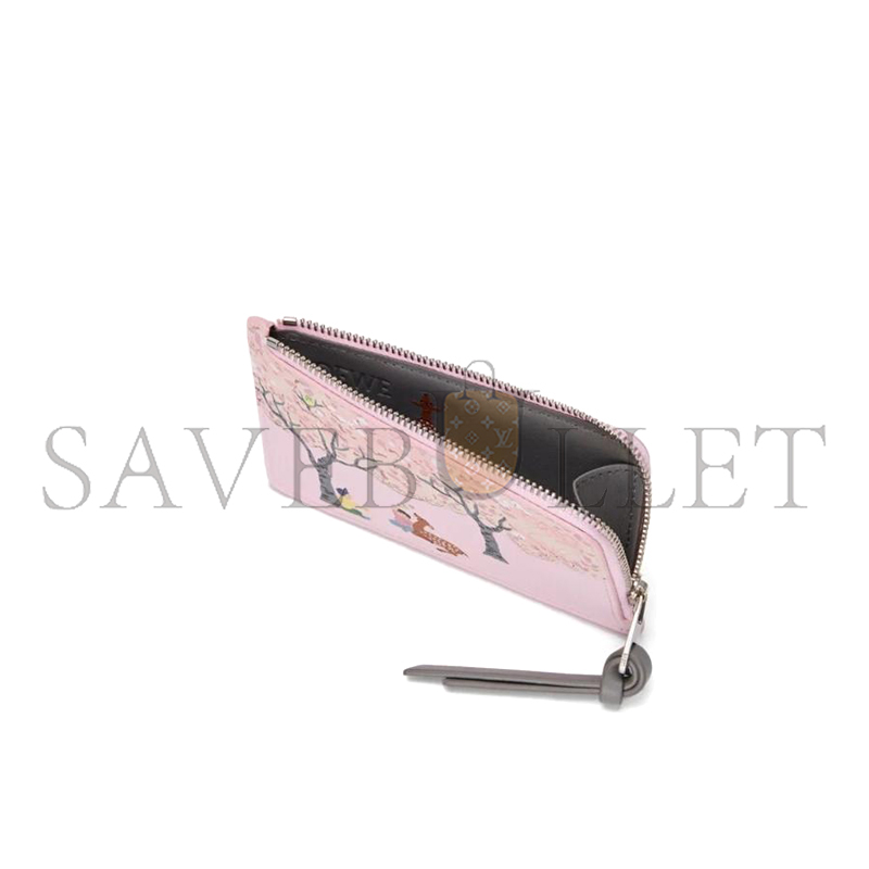 LOEWE X SUNA FUJITA COIN CARD HOLDER IN NAPPA CALFSKIN WITH DEER MOTIF C643Z40XAN (13*7.5cm)